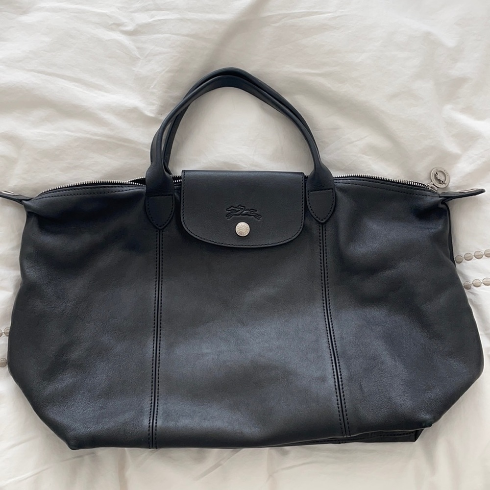 Longchamp Leather Le Pliage Tote